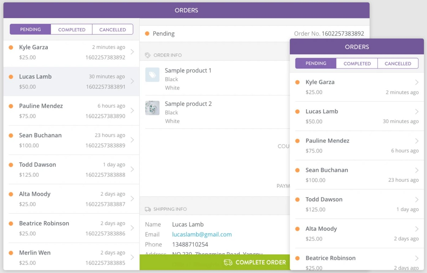 Strikingly Manage Orders Strikingly Manage Orders